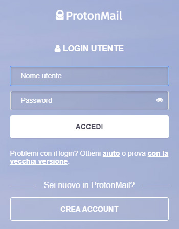 Accedi a ProtonMail